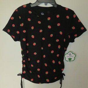 Organic Generation Strawberry Print Top Juniors Size M